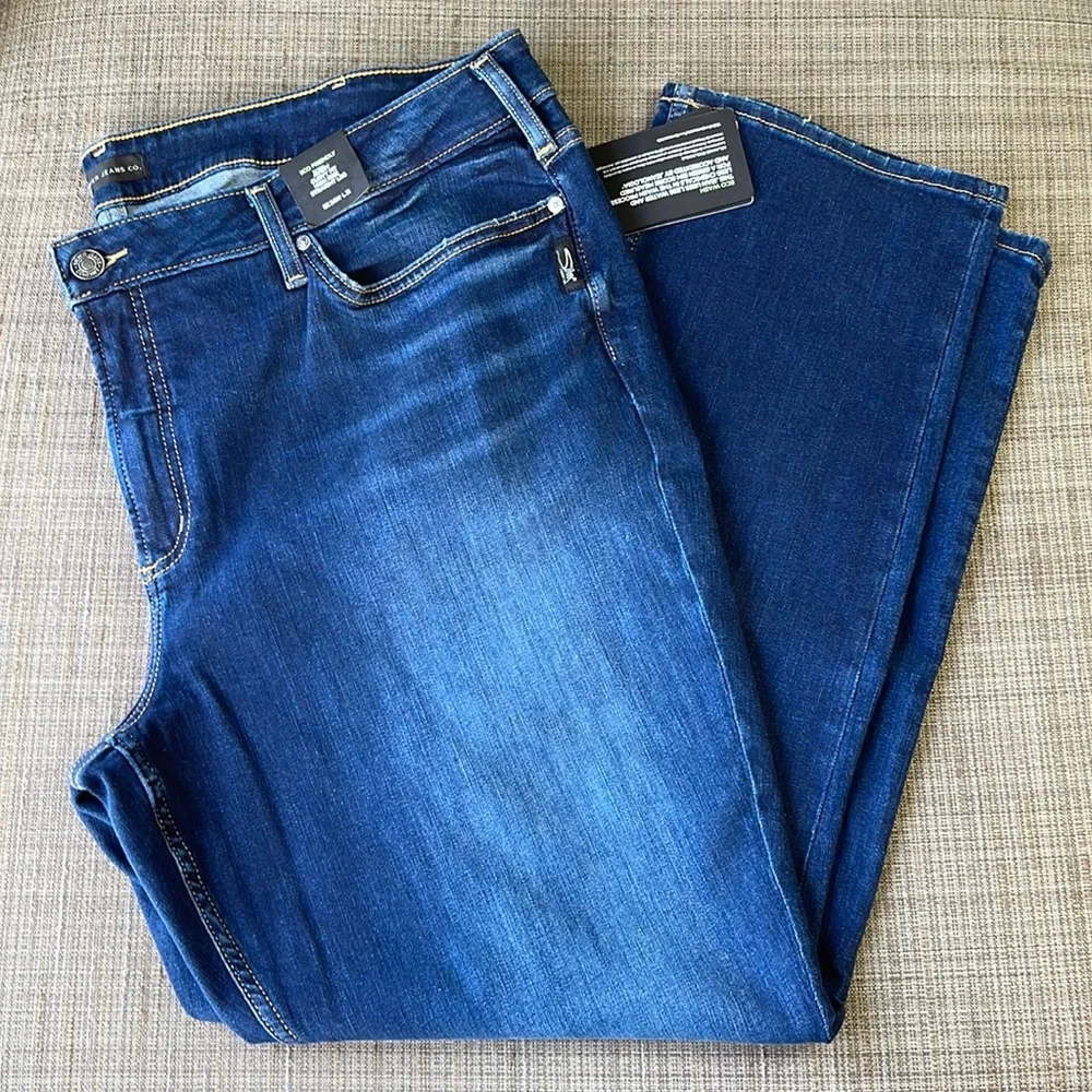 NEW Silver Jeans Co. Avery Curvy Fit High arise Straight Jeans sz 24W L31 - Picture 2 of 4